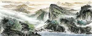 國(guó)畫名作_春山秀水出英材_高清大圖下載