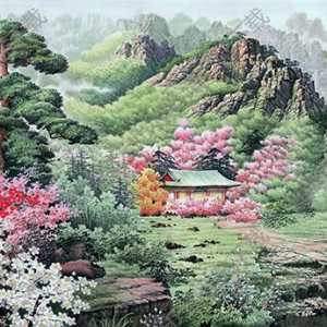 國(guó)畫名作_福地安居_家和興旺_高清大圖下載