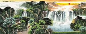 國(guó)畫名作_富水長(zhǎng)流聚寶盆_高清大圖下載
