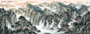 國(guó)畫(huà)名作_萬(wàn)壑松風(fēng)、八方聚財(cái)_高清大圖下載