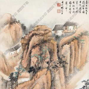 胡若思國(guó)畫(huà) 巴船出峽圖 高清大圖下載