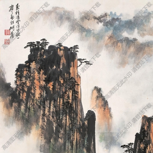 胡若思作品 山水畫(huà)3 高清大圖下載