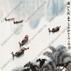 賈又福國畫 漓江之濱 高清大圖下載