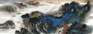 國(guó)畫名作_潑墨大寫意山水畫_洞庭春曉_高清大圖下載