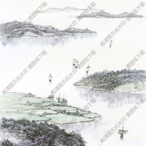 國(guó)畫名作_前程遠(yuǎn)大_一帆風(fēng)順_高清大圖下載