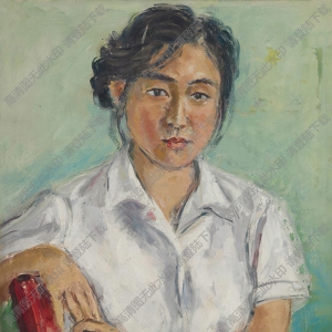 林達川油畫 女子肖像 高清大圖下載