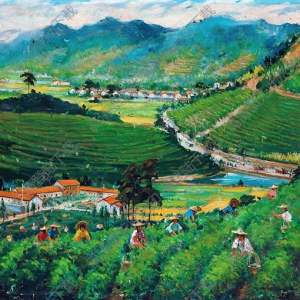 林達(dá)川作品 西湖茶山 高清大圖下載