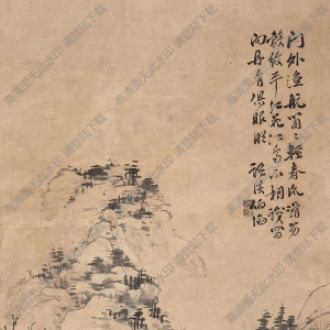 吳滔國(guó)畫作品 江村逸居圖 高清下載