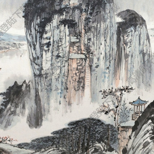 謝伯子國(guó)畫 春江帆影4 高清大圖下載