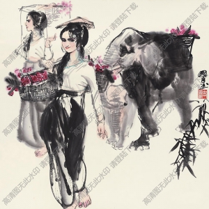 史國良國畫 版納風(fēng)情 高清大圖下載