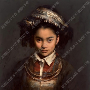 張利油畫(huà) 愛(ài)尼少女伊娜 高清大圖下載