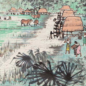 宗其香國(guó)畫 邊疆春早 高清大圖下載
