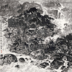 宗其香國(guó)畫(huà) 山中一夜雨 高清大圖下載
