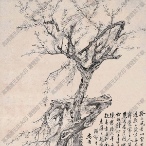 包棟國(guó)畫_古梅圖_高清大圖下載