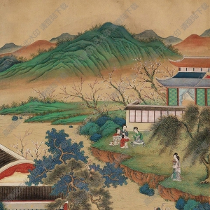 包棟國畫_嬉春圖_高清大圖下載