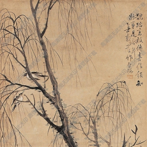 包棟國畫_攜琴圖_高清大圖下載
