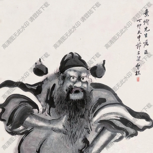 包棟國畫_鐘馗圖_高清大圖下載