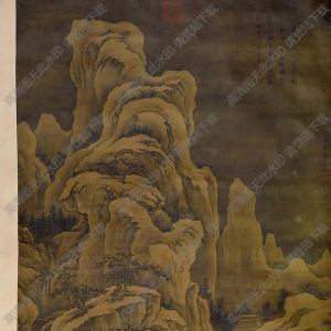 戴進(jìn)國畫 峻嶺望遠(yuǎn) 高清大圖下載