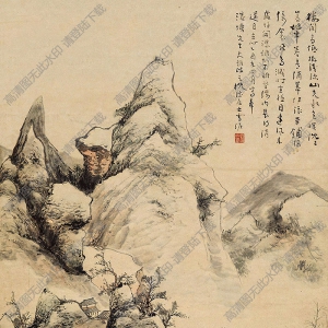 孫雪泥國(guó)畫(huà) 菩提寺晚眺 高清大圖下載