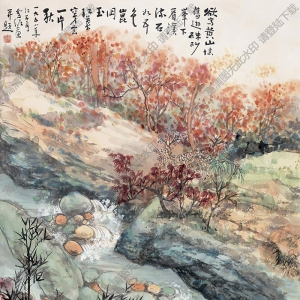 孫雪泥國(guó)畫(huà) 秋山圖 高清大圖下載
