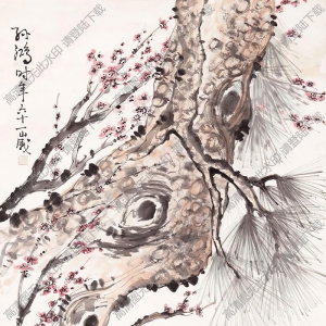 孫雪泥國(guó)畫(huà) 松梅圖 高清大圖下載