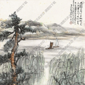 孫雪泥國(guó)畫(huà) 太湖山色 高清大圖下載