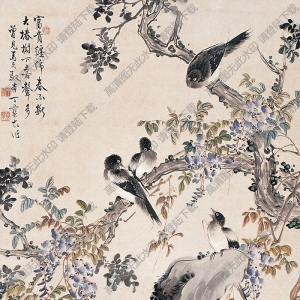 丁寶書國(guó)畫 富貴纏綿 高清大圖下載