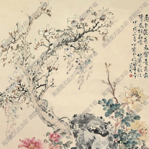 丁寶書國(guó)畫 富貴吉祥 高清大圖下載