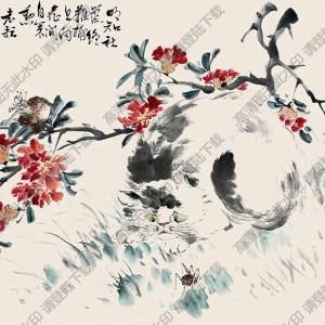 丁寶書國(guó)畫 貓趣 高清大圖下載