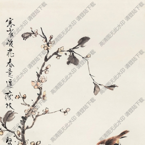 丁寶書國(guó)畫 梅雀圖 (2) 高清大圖下載