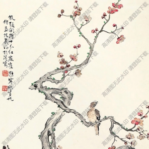 丁寶書國(guó)畫 梅雀圖 高清大圖下載