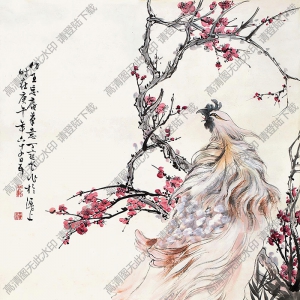 丁寶書國(guó)畫 梅竹鳳凰 高清大圖下載