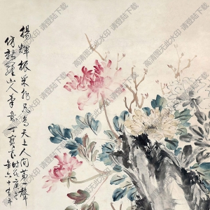 丁寶書國(guó)畫 雙吉圖 高清大圖下載