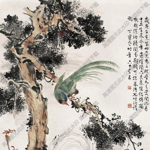丁寶書國(guó)畫 雙壽 高清大圖下載