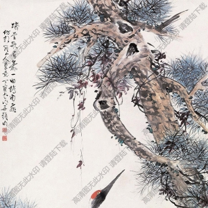丁寶書國(guó)畫 松鶴延年 高清大圖下載