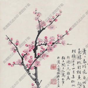 高野侯國(guó)畫(huà) 紅梅 (3) 高清大圖下載
