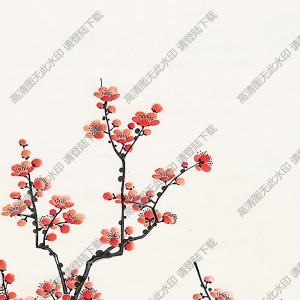 高野侯國(guó)畫(huà) 紅梅圖  (2) 高清大圖下載