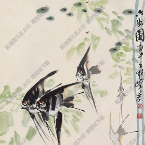 黃獨峰國畫 六如圖 高清大圖下載