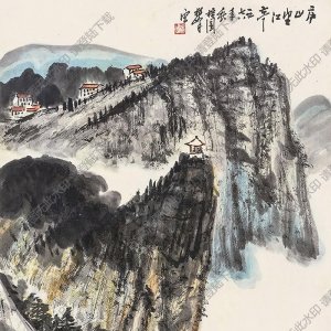 黃獨峰國畫 廬山望江亭 (3) 高清大圖