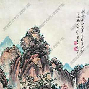 方薰國(guó)畫(huà) 山水人物 高清大圖下載