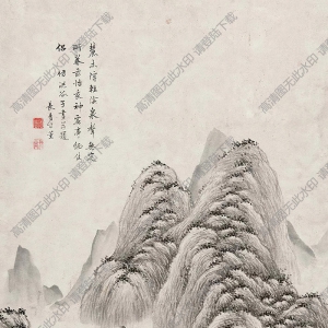 方薰國(guó)畫(huà) 聽(tīng)泉圖 高清大圖下載