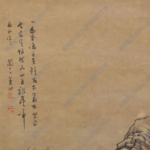 方薰國(guó)畫(huà) 桐蔭流水 高清大圖下載