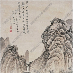 方薰國(guó)畫(huà) 溪山閑居圖 高清大圖下載