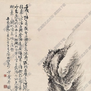 方薰國(guó)畫(huà) 夜游赤壁圖 高清大圖下載