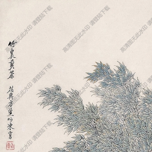方薰國(guó)畫(huà) 竹里煎茶 高清大圖下載