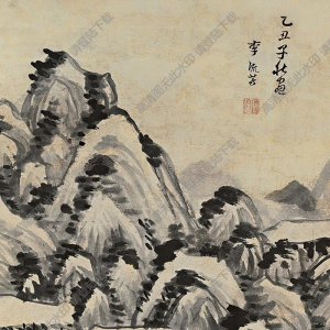 李流芳國(guó)畫(huà) 寒江茅亭 高清大圖下載