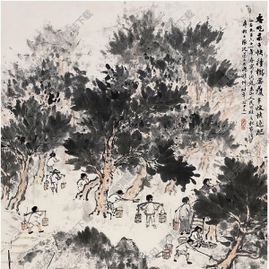 沈邁士國(guó)畫 豐收?qǐng)D 高清大圖下載