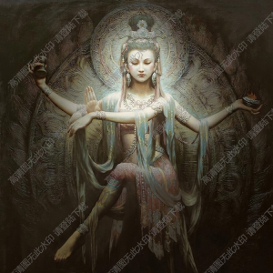 曾浩油畫作品_濕婆舞王_高清大圖下載