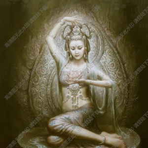 曾浩油畫作品_花露吉祥_高清大圖下載