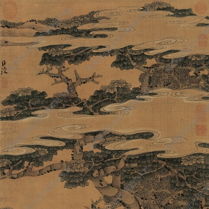 陳洪綬國畫 高士品茶圖 高清大圖下載